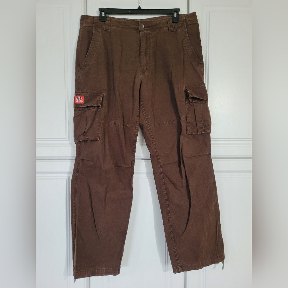 Brown Cargo Pants with Multiple Pockets - Unbranded